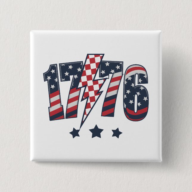 Badge Carré 5 Cm 4 juillet 1776 (Devant)