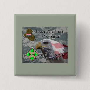 Badge Carré 5 Cm 4e Division d'infanterie Irak Vétérinaire de comba