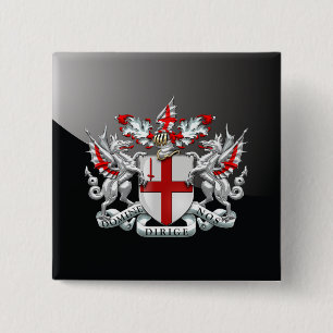 Badge Carré 5 Cm [500] City of London - Armoiries