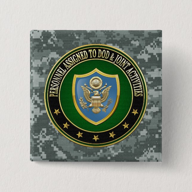 Badge Carré 5 Cm [500] DOD & Activités conjointes CSIB Édition spéc (Devant)