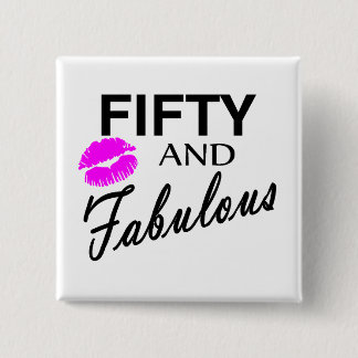 Badge Carré 5 Cm 50 et fabuleux