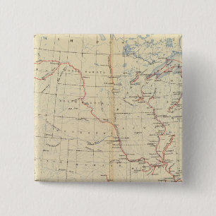 Badge Carré 5 Cm 59 rivières navigables, routes 1890