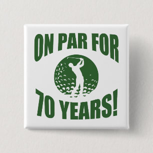 Badge Carré 5 Cm 70e anniversaire de Golfer