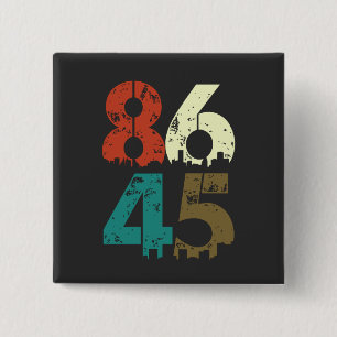 Badge Carré 5 Cm 8645 Anti Trump politique