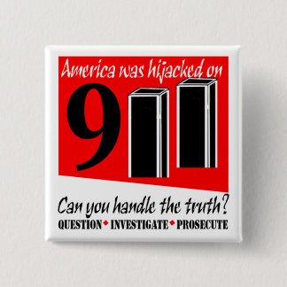 Badge Carré 5 Cm 911 boutons de conspiration