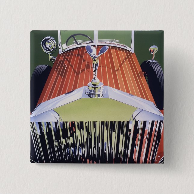 Badge Carré 5 Cm À extrémité élevé (Devant)