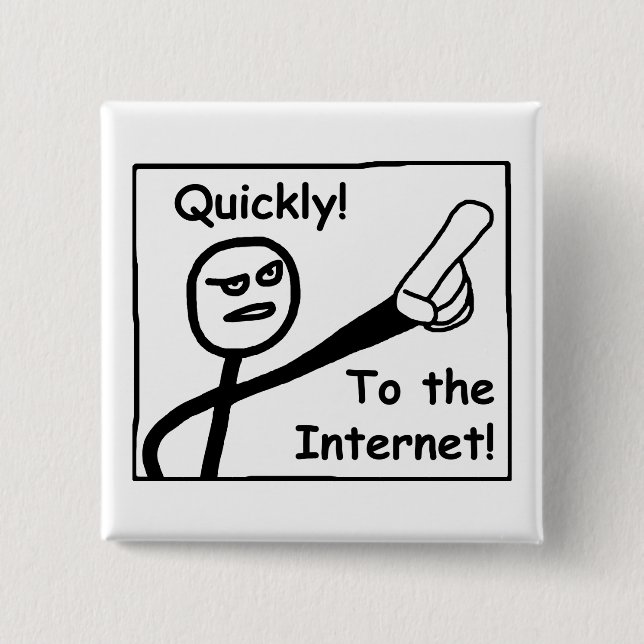Badge Carré 5 Cm À Internet (Devant)