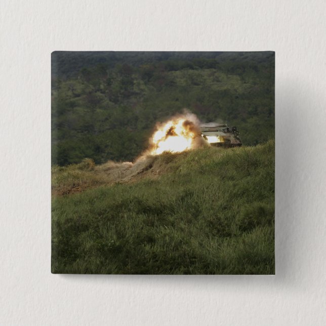 Badge Carré 5 Cm A Marine a obtenu un succès direct (Devant)