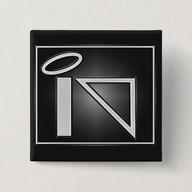 Badge Carré 5 Cm A.N.P. Bouton de logo (Devant)