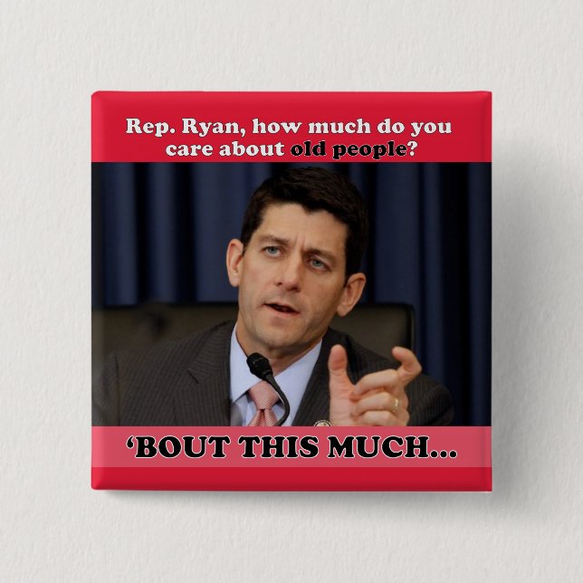 Badge Carré 5 Cm À Quel Point Vous Pensez Aux Personnes Âgées ? (Devant)