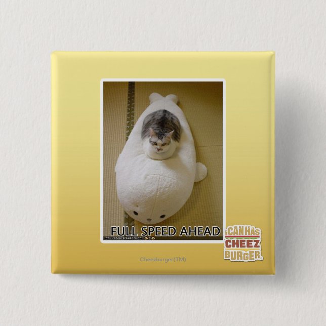 Badge Carré 5 Cm À toute vitesse en avant (Devant)