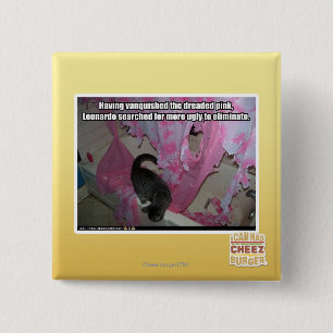 Badge Carré 5 Cm A vaincu le rose redouté