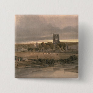 Badge Carré 5 Cm Abbaye de Kirkstall, Yorkshire - soirée
