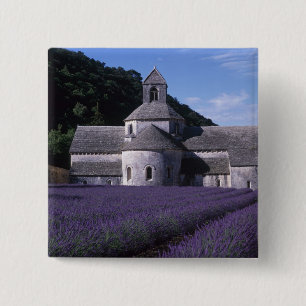 Badge Carré 5 Cm Abbaye de Sénanque, Gordes, Vaucluse, Provence, 2