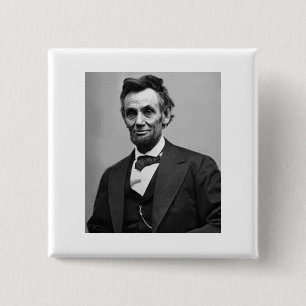Badge Carré 5 Cm Abraham Lincoln