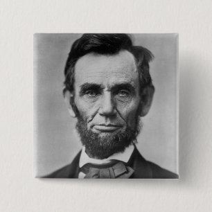 Badge Carré 5 Cm Abraham Lincoln