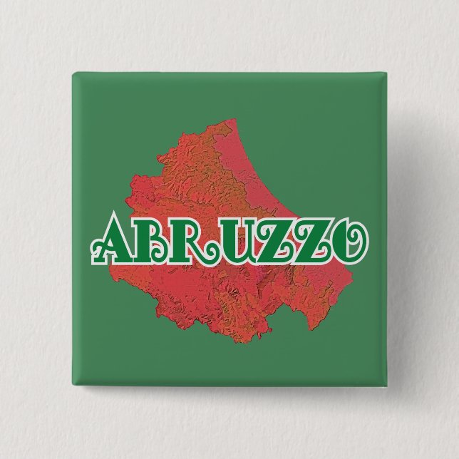 Badge Carré 5 Cm Abruzzes (Devant)