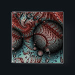 Badge Carré 5 Cm Abstract Vivid Fantasy Fractal Art Brown Blue<br><div class="desc">Modern abstract brown blue 3D fractal art.
Design for your square button and more.</div>