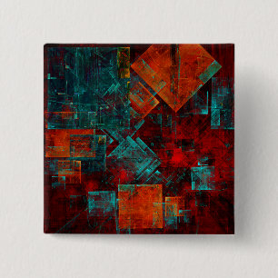 Badge Carré 5 Cm Abstrait Cool coloré moderne Motif artistique