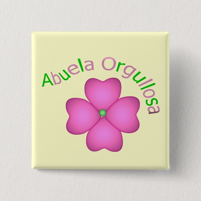 Badge Carré 5 Cm Abuela Orgullosa (Devant)