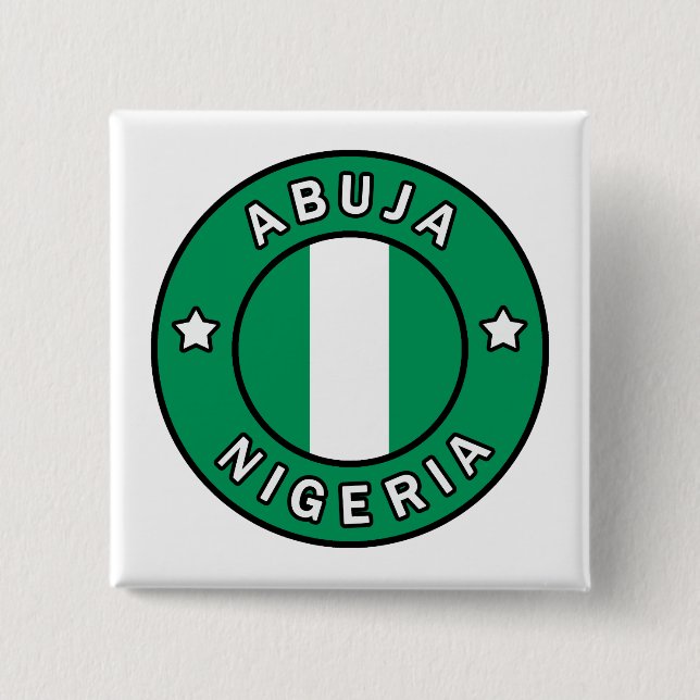 Badge Carré 5 Cm Abuja Nigeria (Devant)
