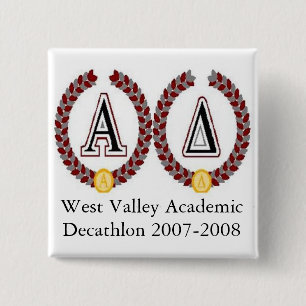 Badge Carré 5 Cm acadec2, décathlon scolaire 2007-2008 de vallée