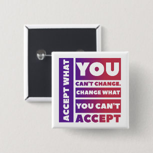 Badge Carré 5 Cm Accepter - Bouton Carré