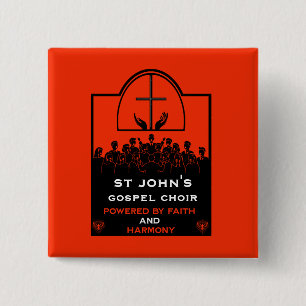 Badge Carré 5 Cm Accessoire d'église de chœur gospel