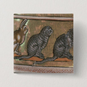 Badge Carré 5 Cm Adam appelant les animaux, des Midlands du nord