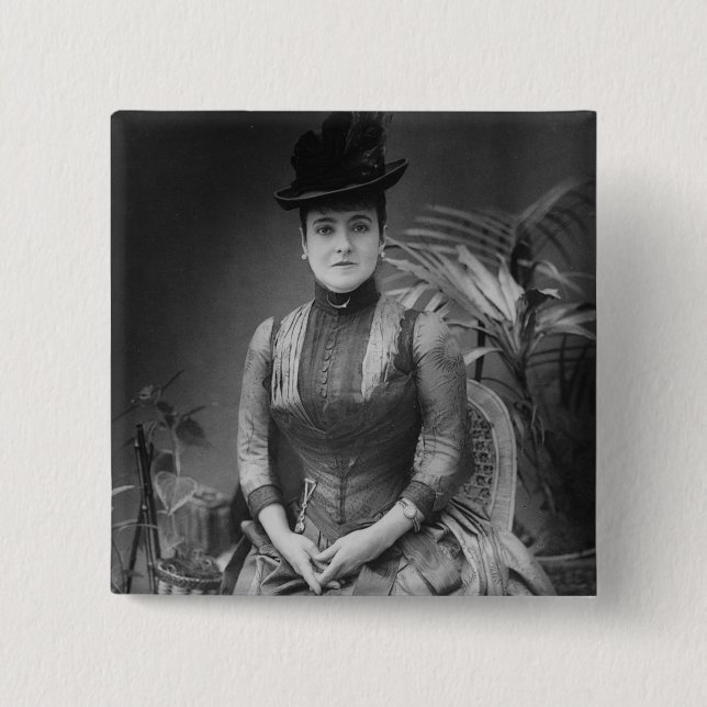 Badge Carré 5 Cm Adelina Patti, 1880 (Devant)