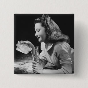 Badge Carré 5 Cm Adolescente