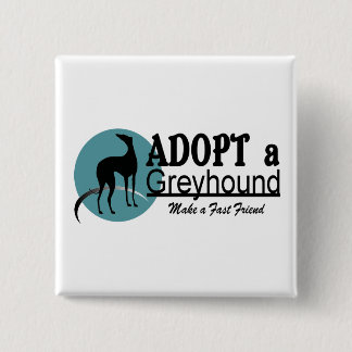Badge Carré 5 Cm Adoptez un logo de lévrier