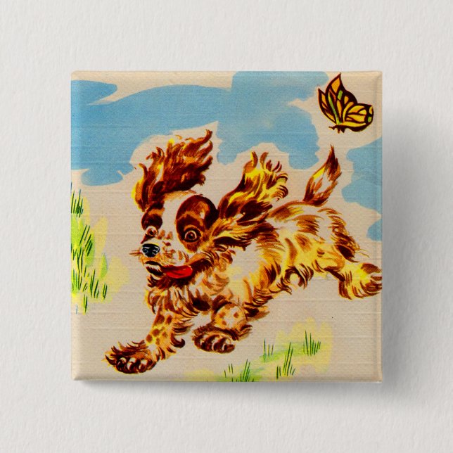 Badge Carré 5 Cm adorable (Devant)
