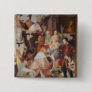 Badge Carré 5 Cm Adoration des Magi, c.1532-35