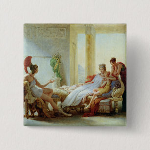 Badge Carré 5 Cm Aeneas indiquant le Dido de la catastrophe chez