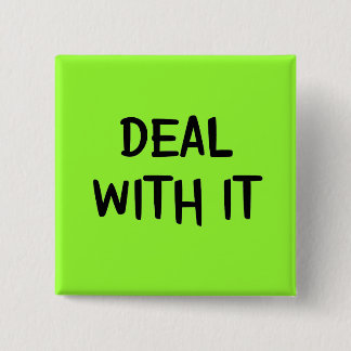 Badge Carré 5 Cm Affaire avec elle bouton