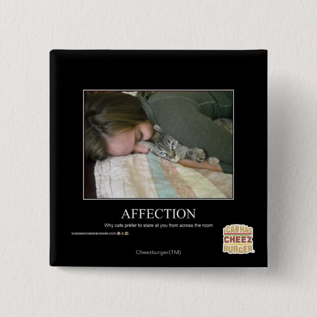 Badge Carré 5 Cm Affection (Devant)