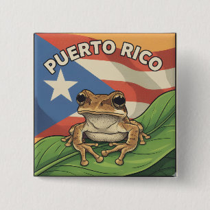 Badge Carré 5 Cm Affiche de fierté Retro Boricua