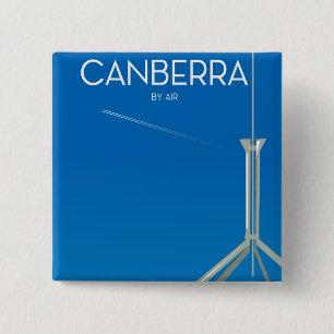 Badge Carré 5 Cm Affiche de voyage à Canberra Australie