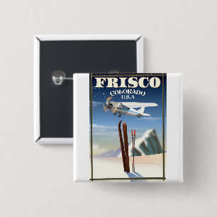 Badge Carré 5 Cm Affiche de voyage Frisco Colorado USA