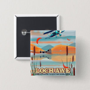 Badge Carré 5 Cm Affiche de voyage Loch Awe Scotland