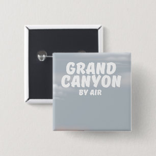 Badge Carré 5 Cm Affiche de voyage vintage du Grand Canyon By Air.
