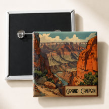 Affiche de voyage vintage Grand Canyon Colorado Ri