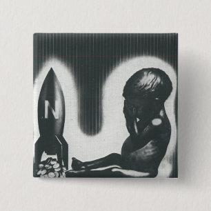 Badge Carré 5 Cm Affiches de propagande d'Union Soviétique de