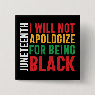 Badge Carré 5 Cm African American Black pride