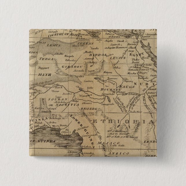 Badge Carré 5 Cm Afrique 12 (Devant)