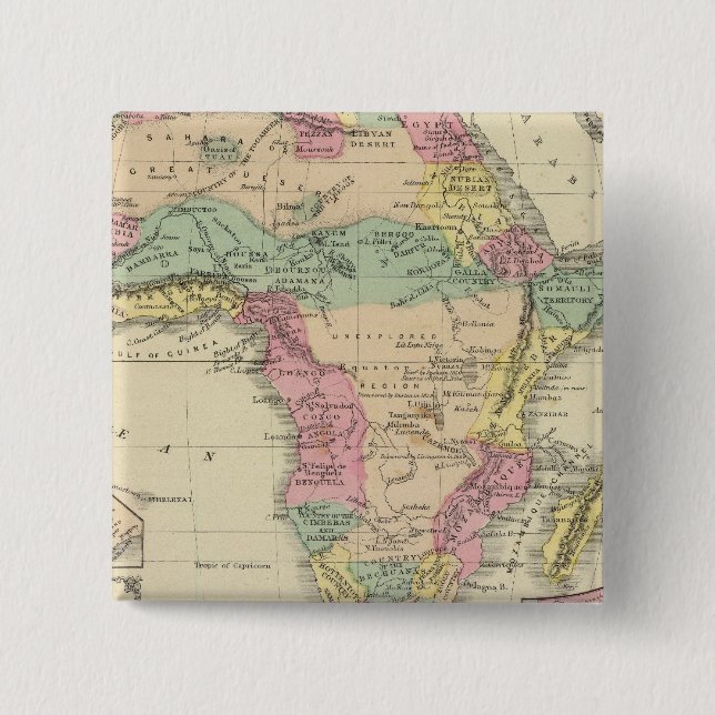 Badge Carré 5 Cm Afrique 13 (Devant)