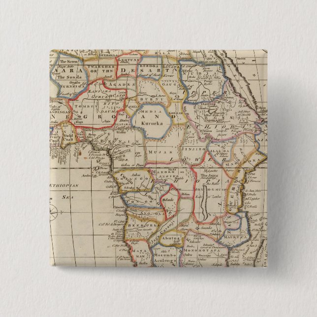 Badge Carré 5 Cm Afrique 22 (Devant)