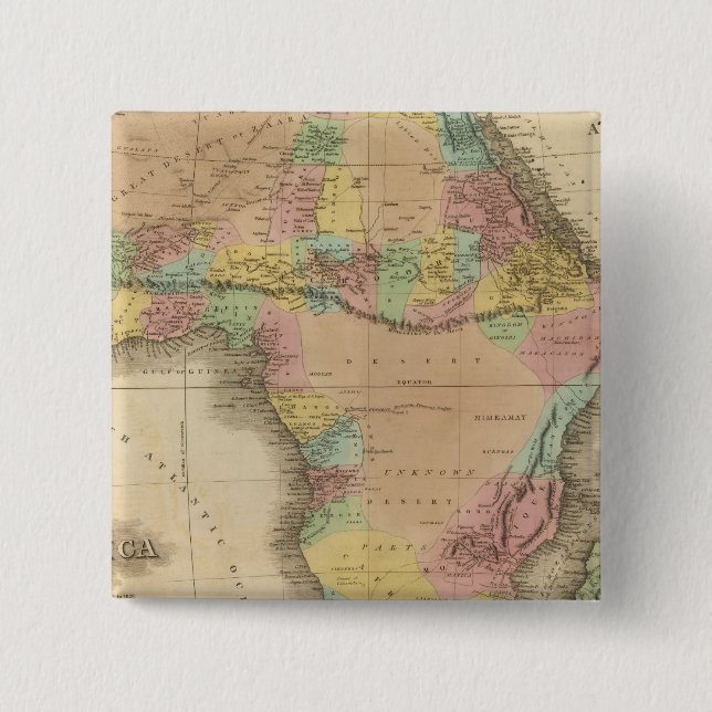Badge Carré 5 Cm Afrique 23 (Devant)