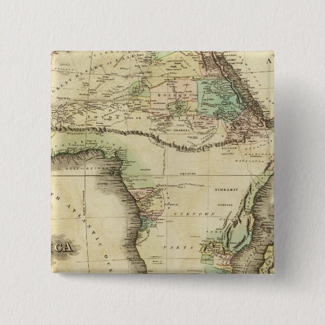 Badge Carré 5 Cm Afrique 25 (Devant)